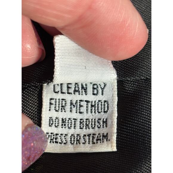 Vintage Gallery Faux Fur Patchwork Belted Coat Fur Collar Southwestern Artsy - Picture 12 of 14